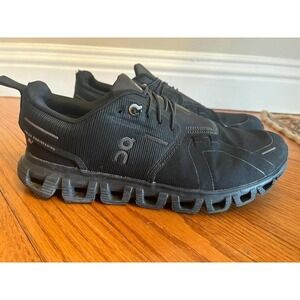 On Cloud 6 Waterproof Sneaker Womens Size 9 Running Shoes All Black
